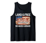 Land of the Free Because of the Brave USA Independence Tank Top