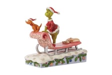 The Grinch by Jim Shore The Grinch & Max On A Sled Figurine