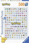 RAVENSBURGER, Puzzle 500 pièces les 151 premiers  POKEMON, RAV147816