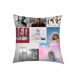 2024 Taylor Swift Kuddfodral Dekorationskudde Soffa Bil Hem Kontor Dekorationer Swiftie Fans Presenter 45x45 Cm E