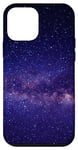 Coque pour iPhone 12 mini Violet galaxie espace bleu ciel étoilé