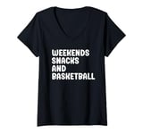 Womens Basketball I Love Basketball for Men and Women V-Neck T-Shirt