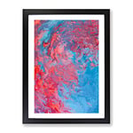 Driving Into The Elements Abstract Framed Print for Living Room Bedroom Home Office Décor, Wall Art Picture Ready to Hang, Black A2 Frame (62 x 45 cm)