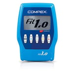 Compex Electrostimulateur Fit 1.0, Bleu, Taille Unique + Sachet de 4 électrodes Noires 5x5 cm + Sachet de 2 électrodes Noires 5x10 cm - 2 Snaps