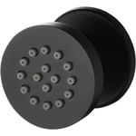 Ccykxa - Shower Set Pommeau de Douche Latéral à Jet Noir 2 Pouce Laiton Ronde Accessoires de Robinetterie Spa de Massage Mur Monté Douche Réglable