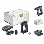 Cxs 18 Perceuse-visseuse sans fil 18 v 40 Nm Brushless + 1x batterie 3,0 Ah + chargeur + Systainer - Festool