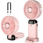 Serbia - Rose - Ventilateur portable, mini ventilateur portable usb rechargeable, petit ventilateur de poche