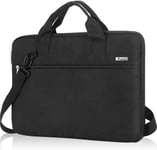 Voova 17 17.3 Inch Laptop Bag Case with Shoulder Strap, Waterproof Slim Computer Sleeve Cover Compatible with MacBook Pro 17, New Razer Blade Pro 17, HP Envy/Pavilion 17, Asus Dell Notebook, Black