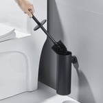 Toilette Porte-brosse Noire Balai Toilette wc en Acier inox 304 Mural Imperméable Facile à nettoyer pour wc Salle de Bains Toilettes avec Support