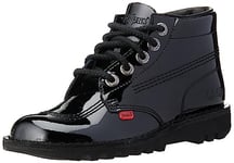 Kickers Women's Kick Hi Classic Ankle Boots | Extra Comfortable | Added Durability | Premium Quality, Patent Black, 7 UK