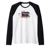 Invader Zim Logo With Gir And Dib Raglan Baseball Tee