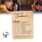 Classic Phase 10 Score Board Round Tracker Card Game Score Pad  Gifts