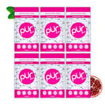 PUR Gum | Sugar Free Chewing Gum | Made with Xylitol | Vegan, Aspartame Free, Gluten Free and Keto Friendly | Natural Pomegranate Mint Flavoured Gum, 55-Piece (Pack of 6)