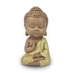 Zen'Light Statue Buddha Toge Yellow - Zen Atmosphere in Your Sacred Room - Beautiful Figure as a Lucky Charm - Gift Idea for All Generations - Height 10.7 cm