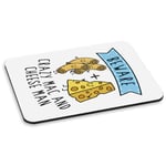 Beware Crazy Mac And Cheese Man PC Computer Mouse Mat Pad Funny Food Lover