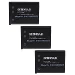 EXTENSILO 3x Batteries compatible avec Olympus D-630 Zoom, FE-150, FE-160, DS-3500, DS-7000 appareil photo, reflex numérique (700mAh, 3,7V, Li-ion)