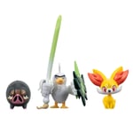 Pokémon Battle Figure 3 Pack - Features 2-Inch Fennekin and Lechonk and 3-Inch S