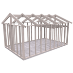 Byggstomme Attefallshus 22° 6000x3940 mm med Loft