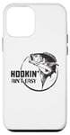 Coque pour iPhone 12 mini hookin' ain't easy vintage fisherman funny fishing dad