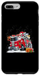 iPhone 7 Plus/8 Plus Firefighter Santa Fireman Driving Fire Truck Merry Christmas Case