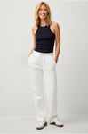 Gina Tricot - Sweatpants Basic Straight Sweatpants - Vit