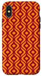 Coque pour iPhone X/XS Orange Auburn Mahogany Sienna Rust Leaf African Pattern