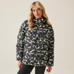 Regatta Orla Kiely Oversized Quilted Jacket Birdy Grey, Size: 20 - Sale