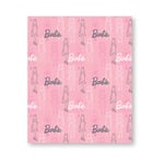 Barbie Official Licenced Fleece Blanket | Pink Fashion Pose | Figures Bedroom Design | Warm Super Soft Feel Throw Comforter | Perfect for Home, Bedroom, Travel, Sleepovers & Camping