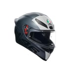 AGV - K1 S AGV E2206, Casque Moto ECE, Style Course avec Spoiler, Aérations et Visière Résistante aux Rayures, Champ de Vision de 190°, Compatible avec Interphones, Limit 46, Unisex, XXL