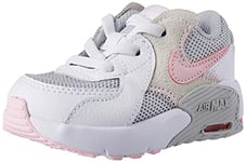 Nike Garçon Unisex Kinder Air Max Excee (TD) Chaussure de Marche, White/Pink Foam-Grey Fog, 22 EU