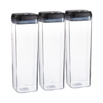 Flip Lock Plastic Food Storage Containers 1.9 Litre Pack of 6