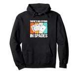 Retro Vintage Spades Card Game Lover No Crying In Spades Pullover Hoodie