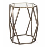 Table d'Appoint Design en Verre "Nila" 50cm Bronze