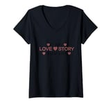 Womens A True Love Story Never Ends, Jesus hero V-Neck T-Shirt