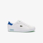 Lacoste Boys Boy's Juniors Powercourt Trainers in White blue - Size UK 5.5