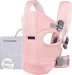 Bebamour Baby Carrier Front and Back Baby Carrier with 2 Shoulder Bibs, Pink