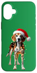 Coque pour iPhone 16 Plus Harrier Chapeau de Père Noël avec lumières de Noël pour maman papa amoureux