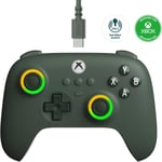 Ultimate C Wired Controller For Xbox,Rgb Lighting Fire Ring And Hall Effect Joysticks,Compatible With Xbox Series X|S,Xbox One,Windows 10/11 - Officially Licensed (Dark Green)