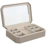 Smyckeskrin - HOME ESPRIT - Beige - Glas - 21 x 30 x 6 cm - Flerfärgad