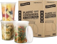 Plastic Containers with Lids - Food Storage Container Set for Meal Prep - Reusab