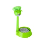 Avilia Ensemble bol, brosse et éponge pour chiens ou chats en plastique résistant - idéal pour soigner l'hygiène de votre animal de compagnie - idéal pour nettoyer les poils et les pattes - Disponible