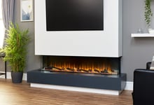 Adam Sahara Media 2kW 61 Inch Electric Wall Fire