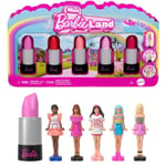 BARBIE Coffret Mini BarbieLand 6 rouge à lèvres avec mini poupées - JBD26