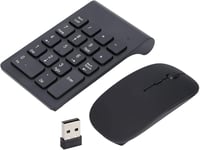 Combo Souris Pavé Numérique, Clavier Numérique Sans Fil 2,4 Ghz Sensible Durable Pour Les Voyages Pour Le Bureau À Domicile