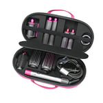 RLSOCO Hard Case for Dyson Airwrap Complete Long/Complete Styler HS05 HS01 - Fits 4pcs Long Barrels or Short Barrels-Pink（Case only,Hair Styler is not Included）