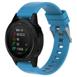 Strap-It Bracelet silicone brillant - compatible pour Samsung Galaxy WatchFenix 5s/6s (bleu clair)