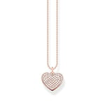 Thomas Sabo , Collier à chaîne argent sterling Oxyde de Zirconium femme, Or rose, 45cm - KE2127-416-14-L45V