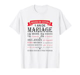 Cotton Wedding Anniversary Gift 1 Year Cotton Wedding Anniversary T-Shirt