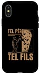 Coque pour iPhone X/XS Tel père tel fils accessoire grimpeur bloc humour