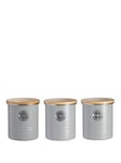 Typhoon Living Tea, Coffee And Sugar Storage Canisters &Ndash; Grey